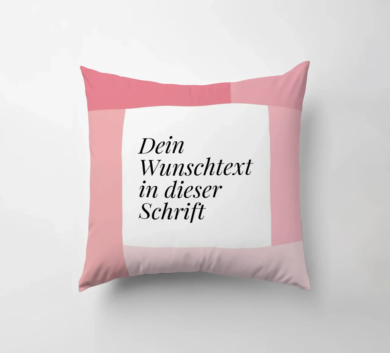 Wunschtext - geometrisch rosa cuscino da BAINAI BRICK