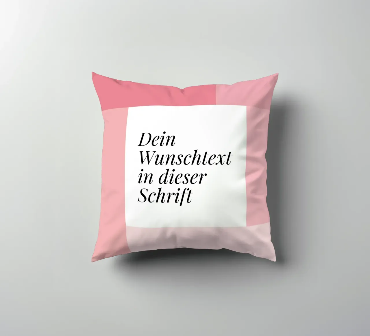 Wunschtext - geometrisch rosa cuscino da BAINAI BRICK