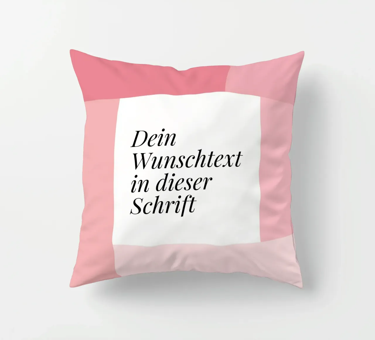 Wunschtext - geometrisch rosa cuscino da BAINAI BRICK