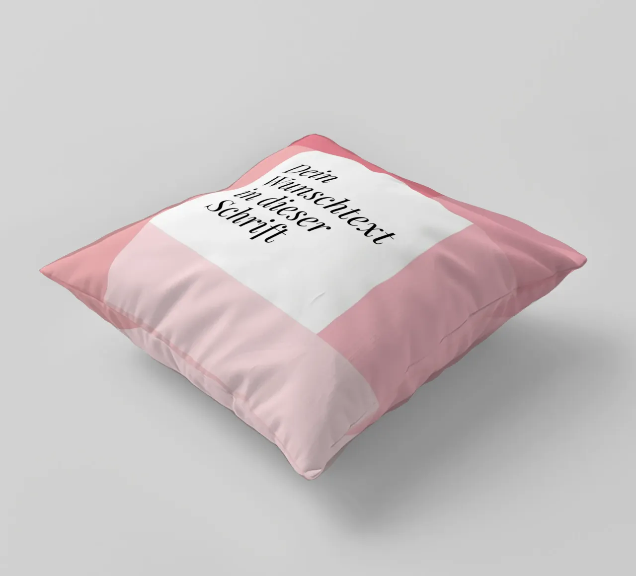 Wunschtext - geometrisch rosa cuscino da BAINAI BRICK