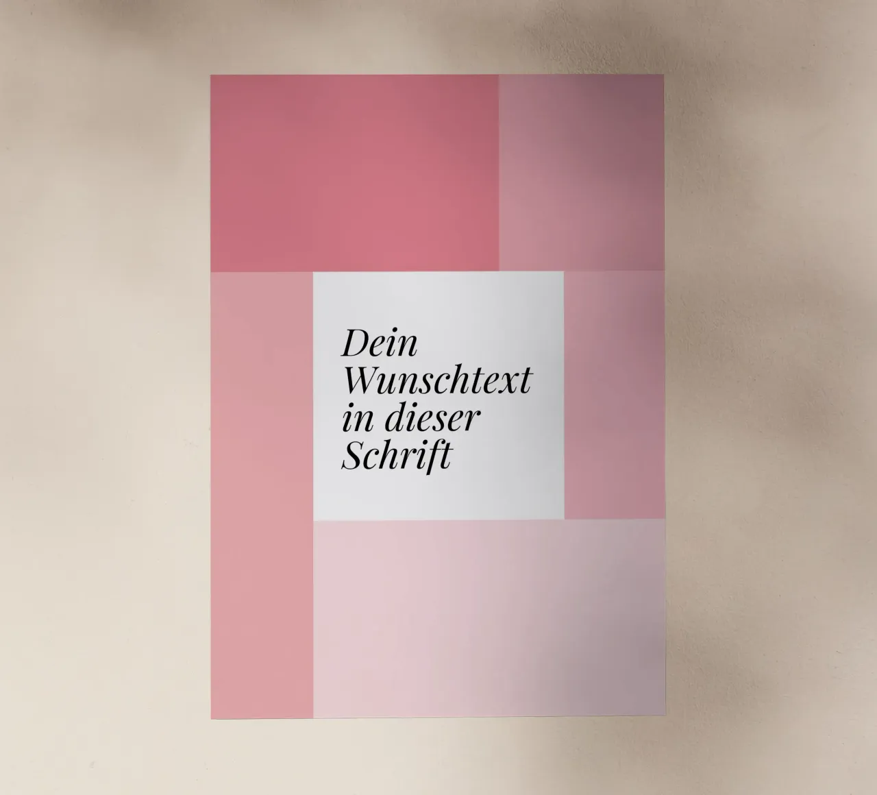 Wunschtext - geometrisch rosa pellicola backlit da BAINAI BRICK
