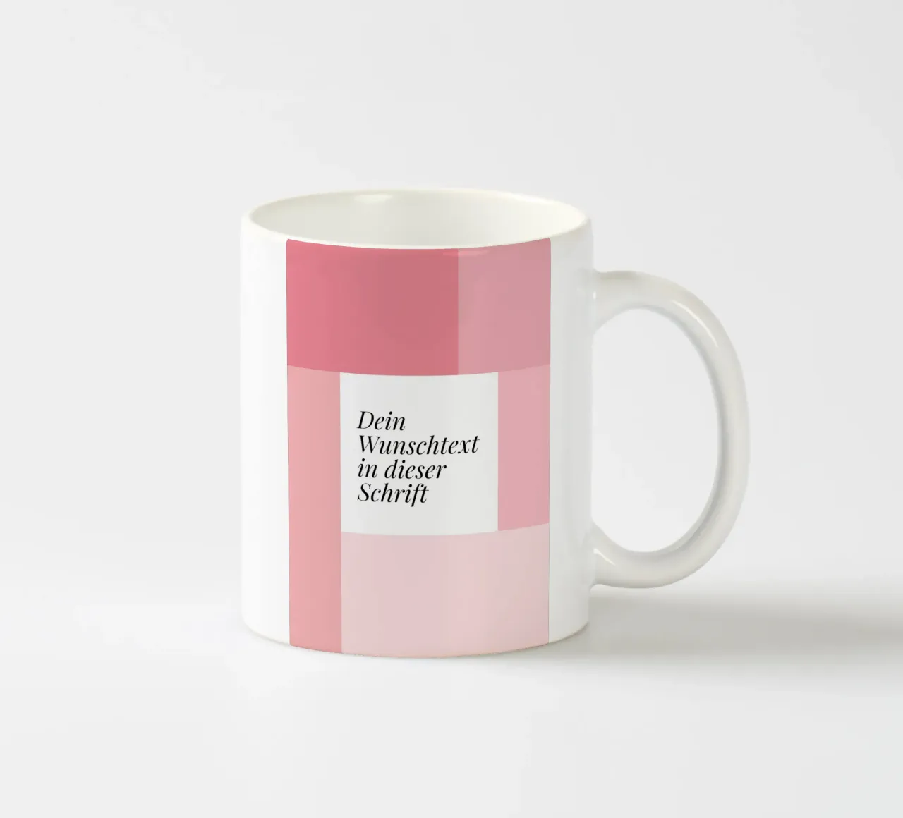 Wunschtext - geometrisch rosa tazza in ceramica da BAINAI BRICK