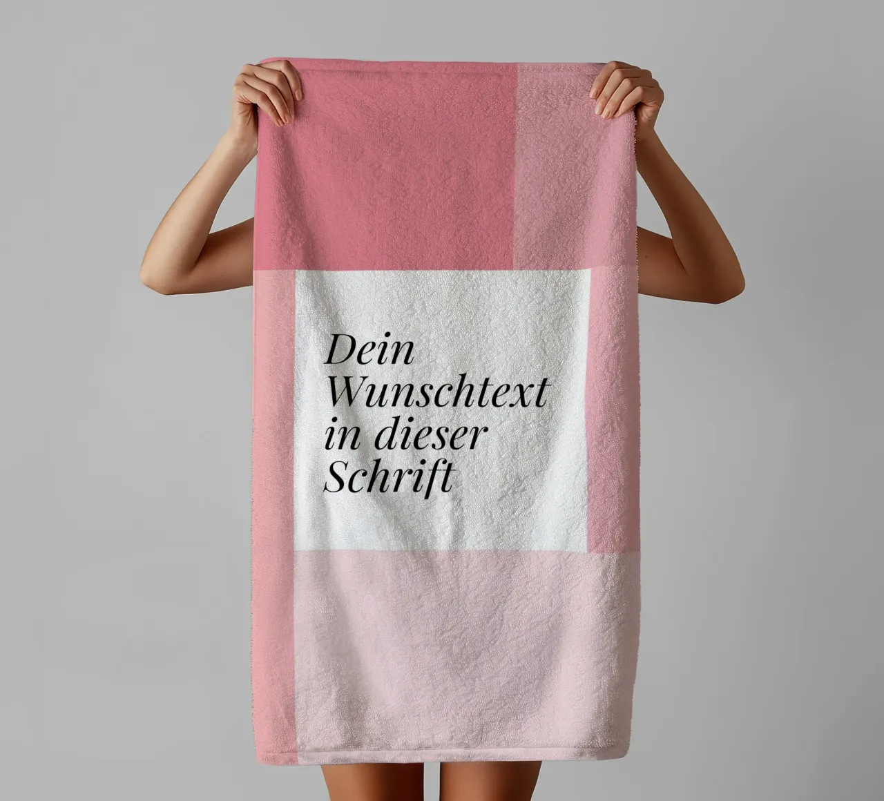 Wunschtext - geometrisch rosa asciugamano da bagno da BAINAI BRICK