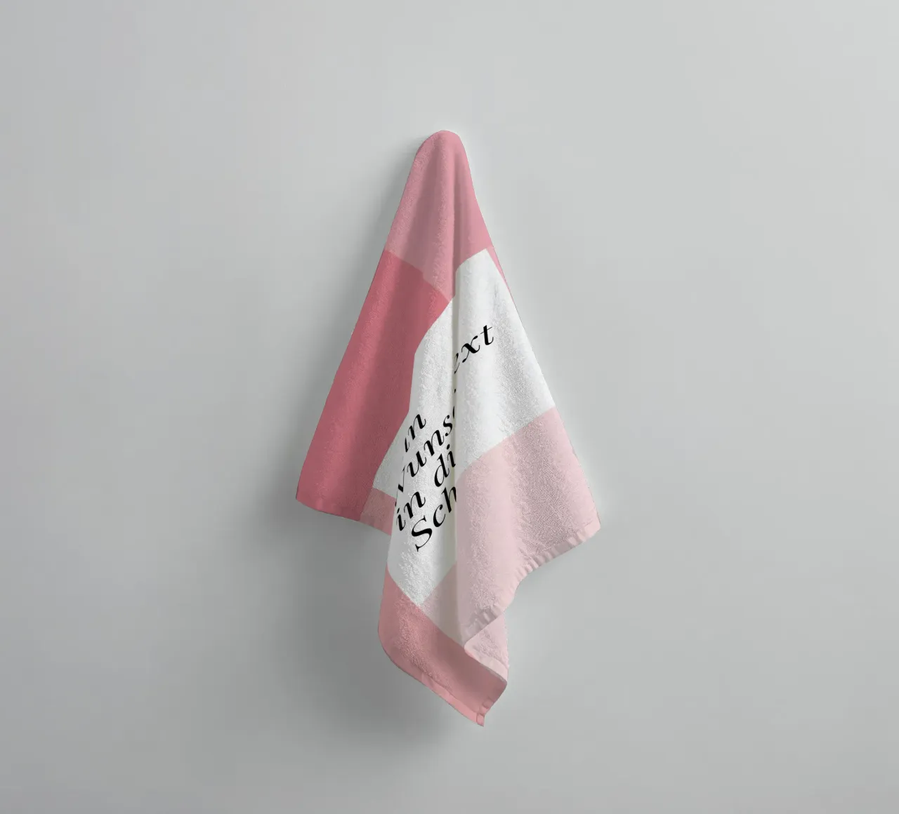 Wunschtext - geometrisch rosa asciugamano da bagno da BAINAI BRICK