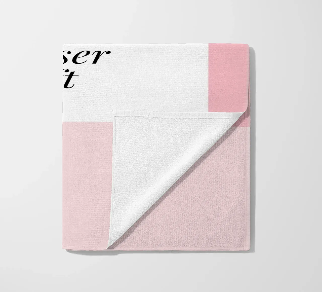 Wunschtext - geometrisch rosa telo mare da BAINAI BRICK