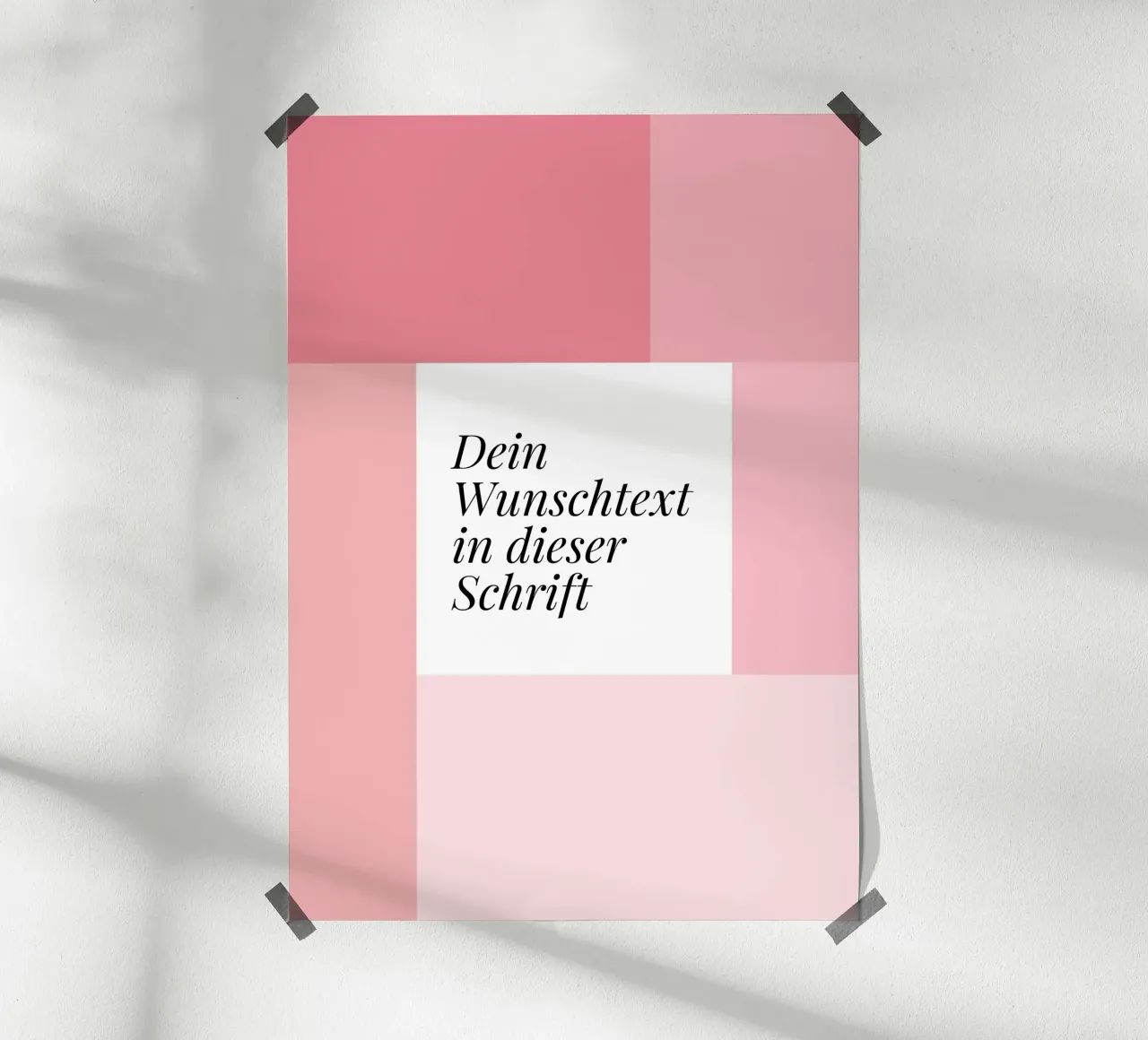 Wunschtext - geometrisch rosa carta hahnemühle da BAINAI BRICK