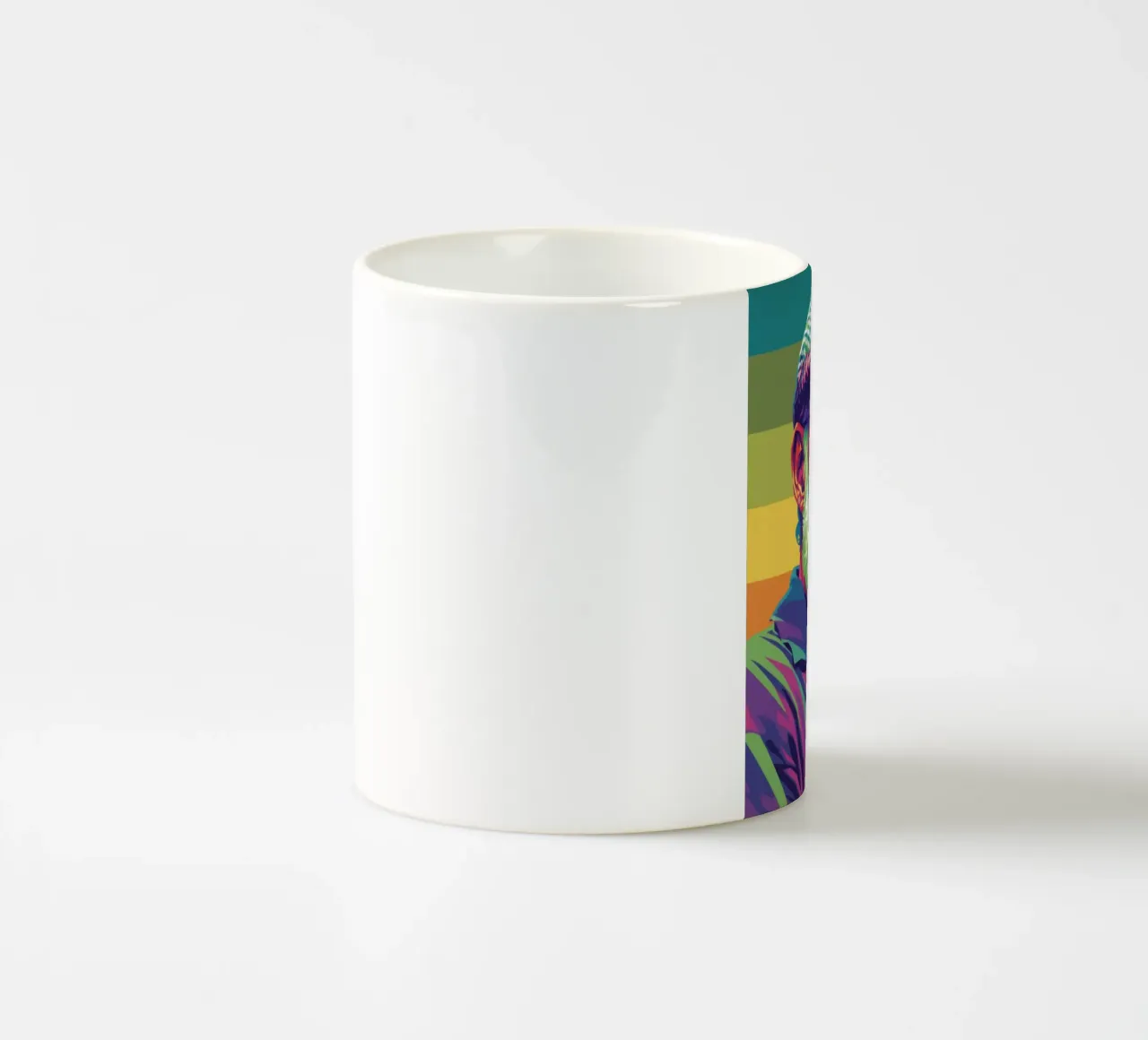 Ernest Hemingway ritratto colorato in stile pop art tazza in ceramica da Hantamrata