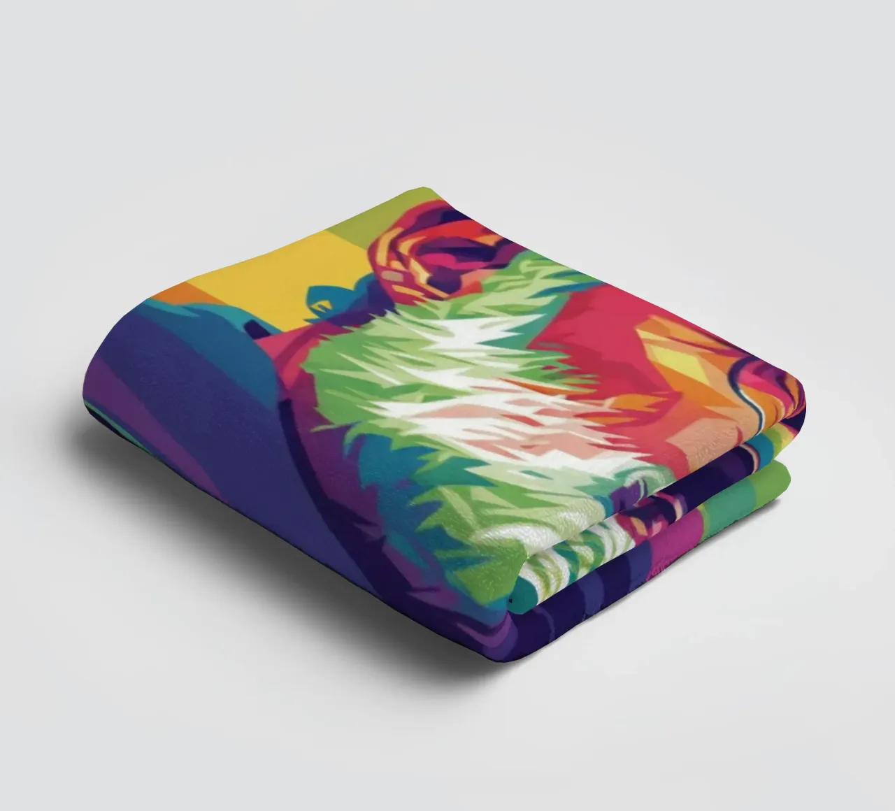 Ernest Hemingway ritratto colorato in stile pop art asciugamano da bagno da Hantamrata