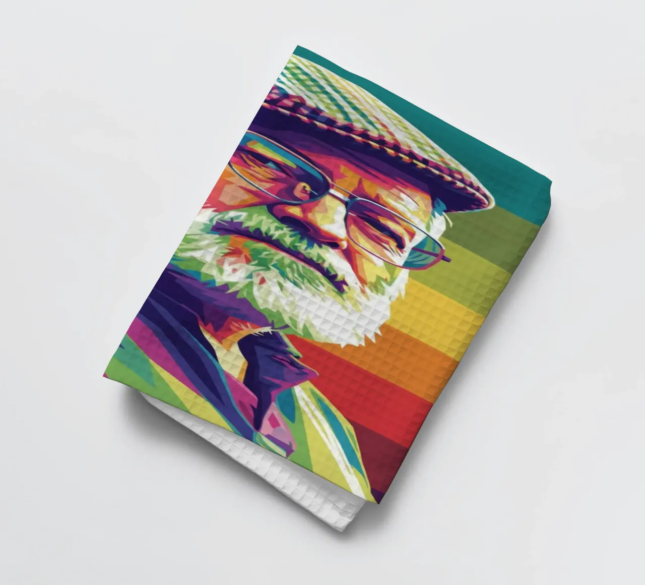 Ernest Hemingway ritratto colorato in stile pop art canovaccio da cucina da Hantamrata