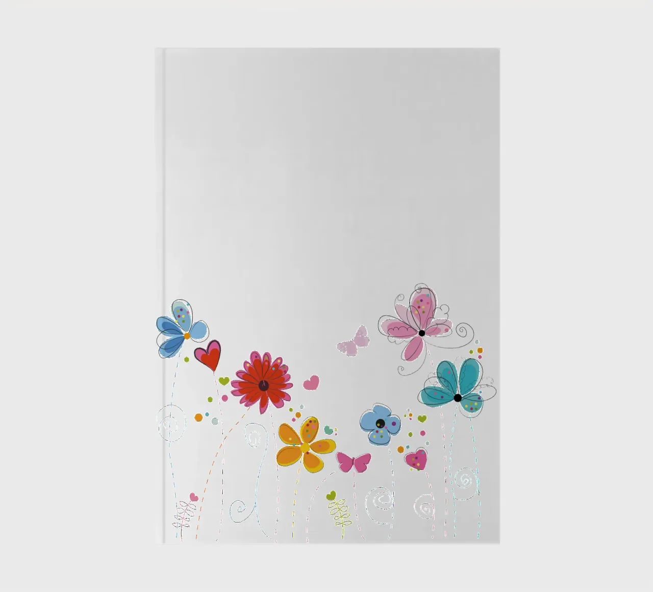 Spring time colorful doodle flowers notebook by GalerieGG