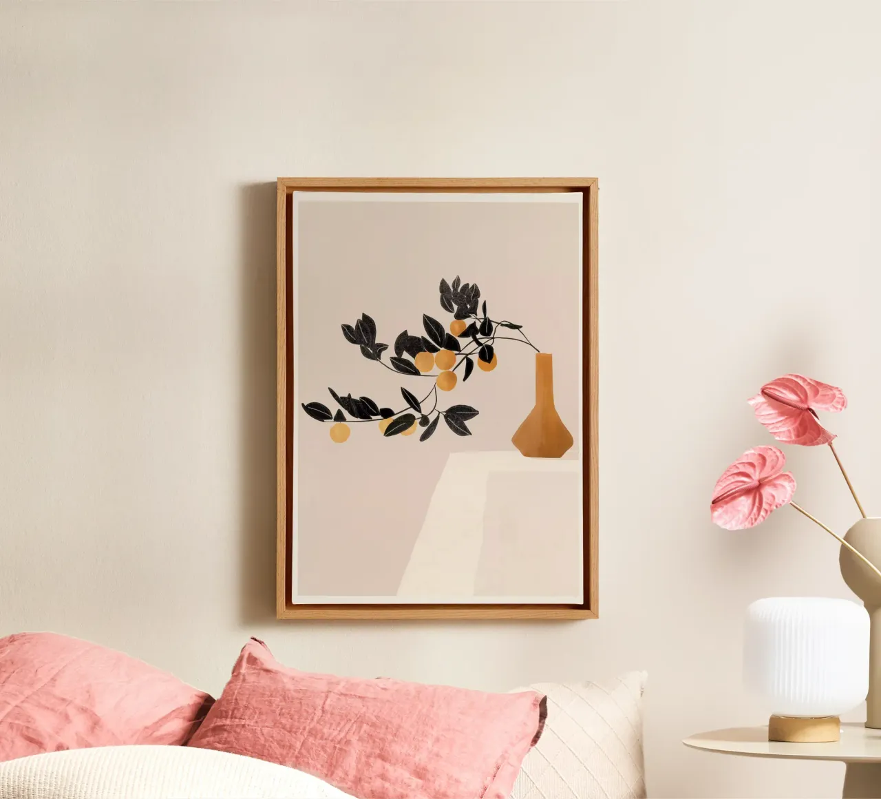 Arance 6 tela con Cornice a cassetta da ThingDesign