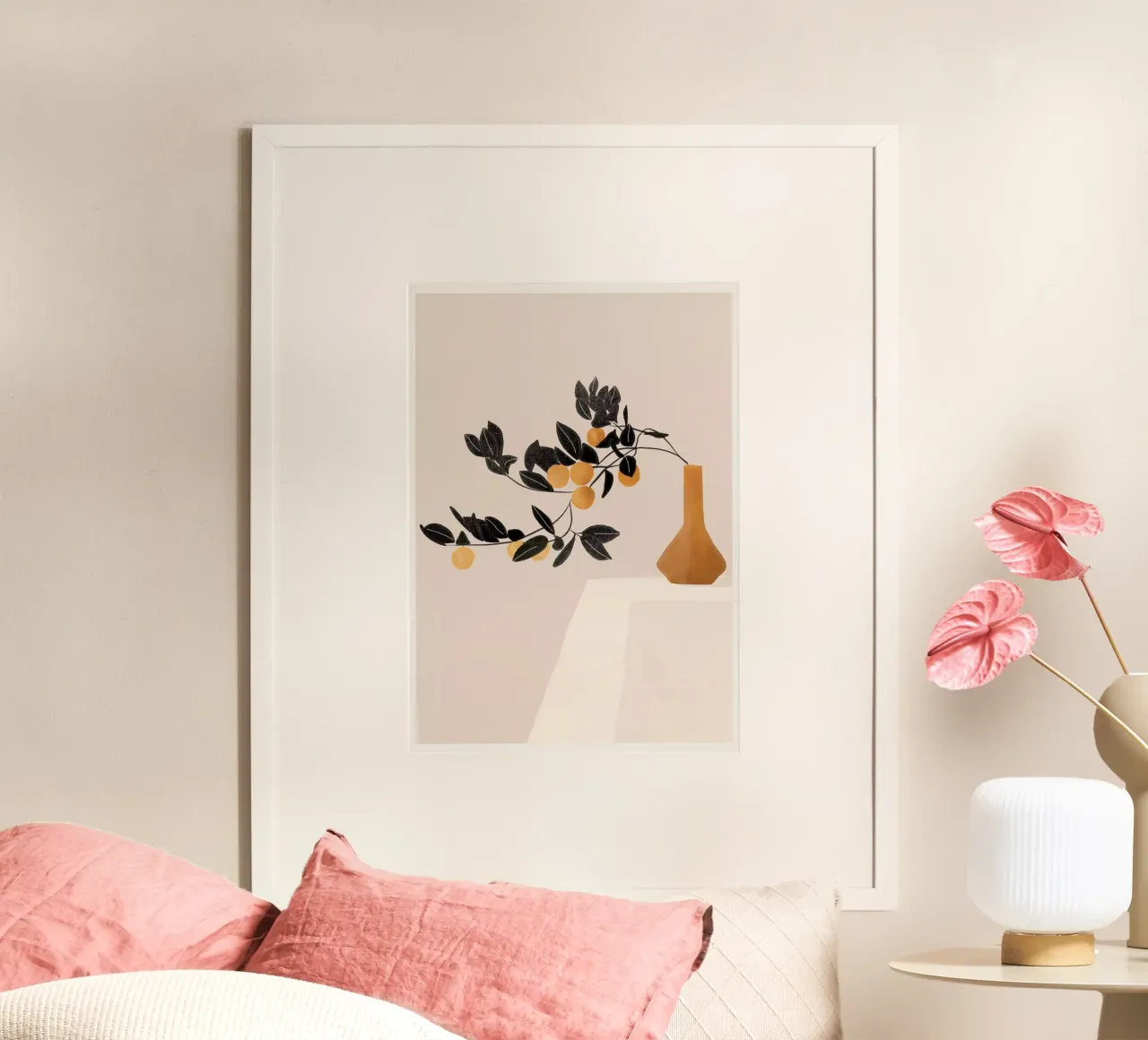Arance 6 poster con telaio in alluminio da ThingDesign
