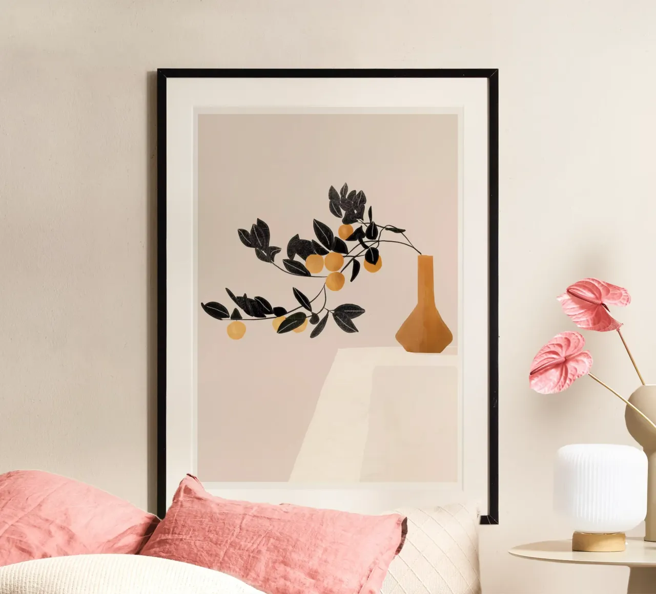 Arance 6 poster con telaio in alluminio da ThingDesign