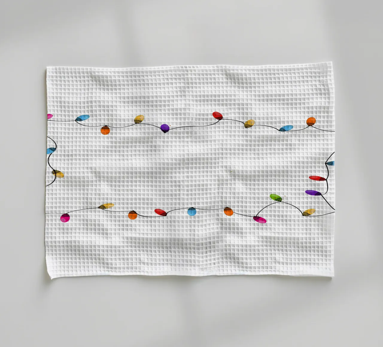 Cornice natalizia colorata con lampadina canovaccio da cucina da GalerieGG