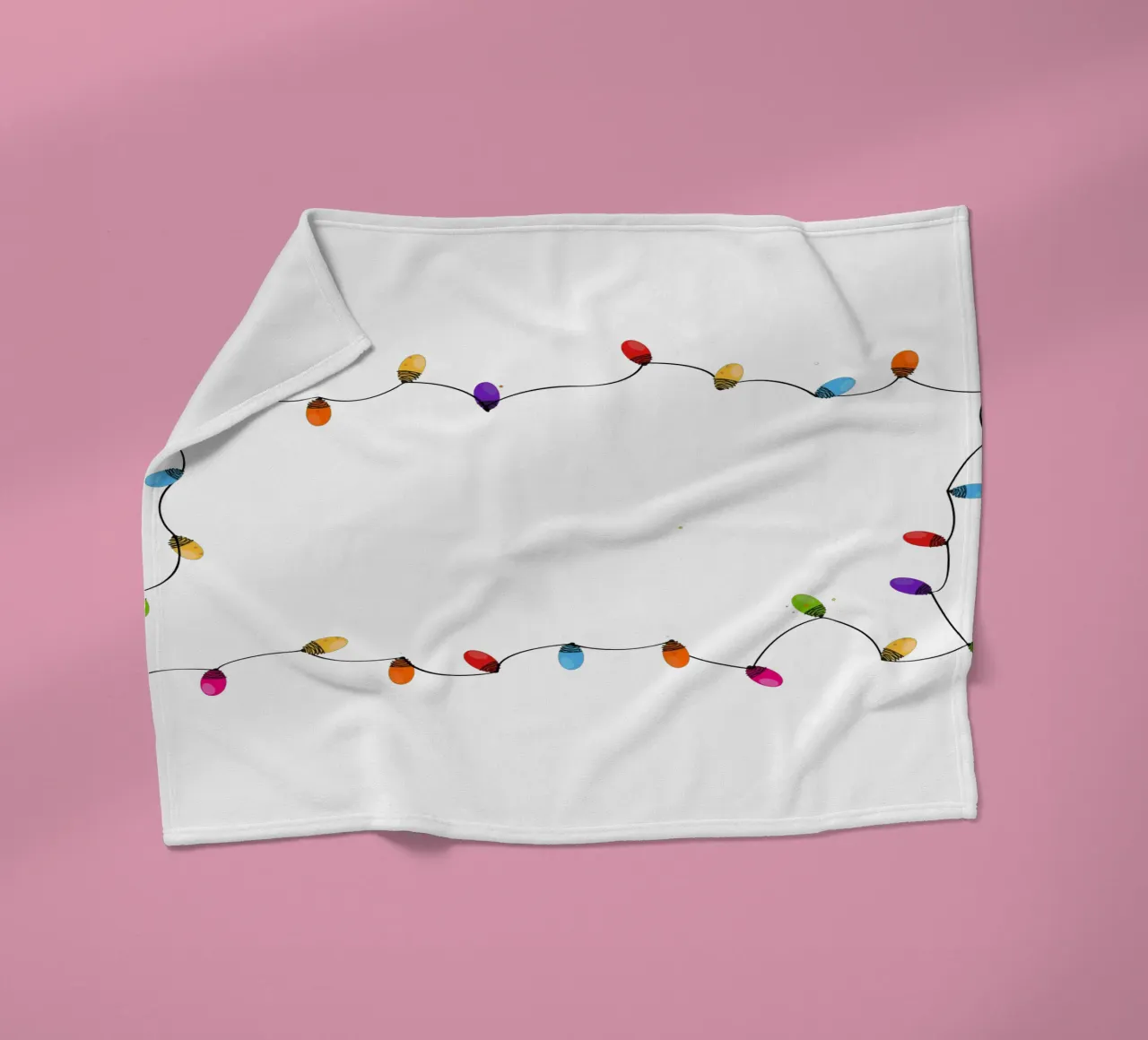 Cornice natalizia colorata con lampadina coperta in pile da GalerieGG