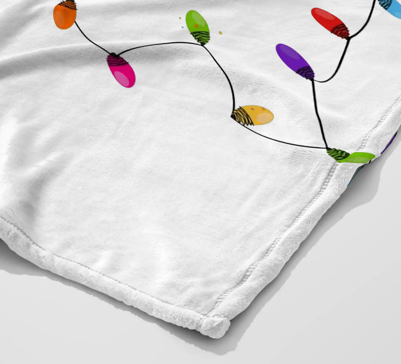 Cornice natalizia colorata con lampadina coperta in pile da GalerieGG