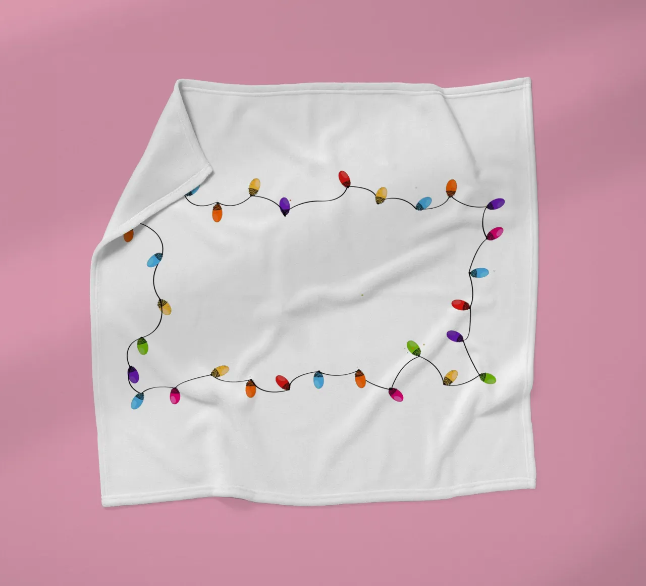 Cornice natalizia colorata con lampadina coperta in pile da GalerieGG