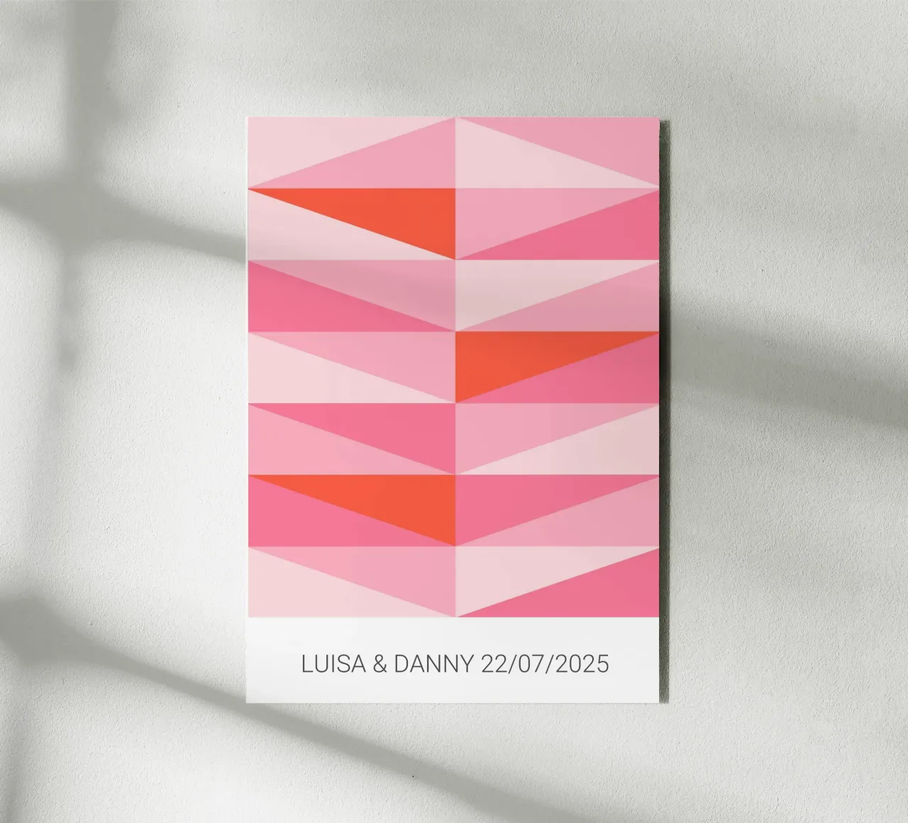 Wunschtext - Rosa Pastell alluminio dibond da BAINAI BRICK