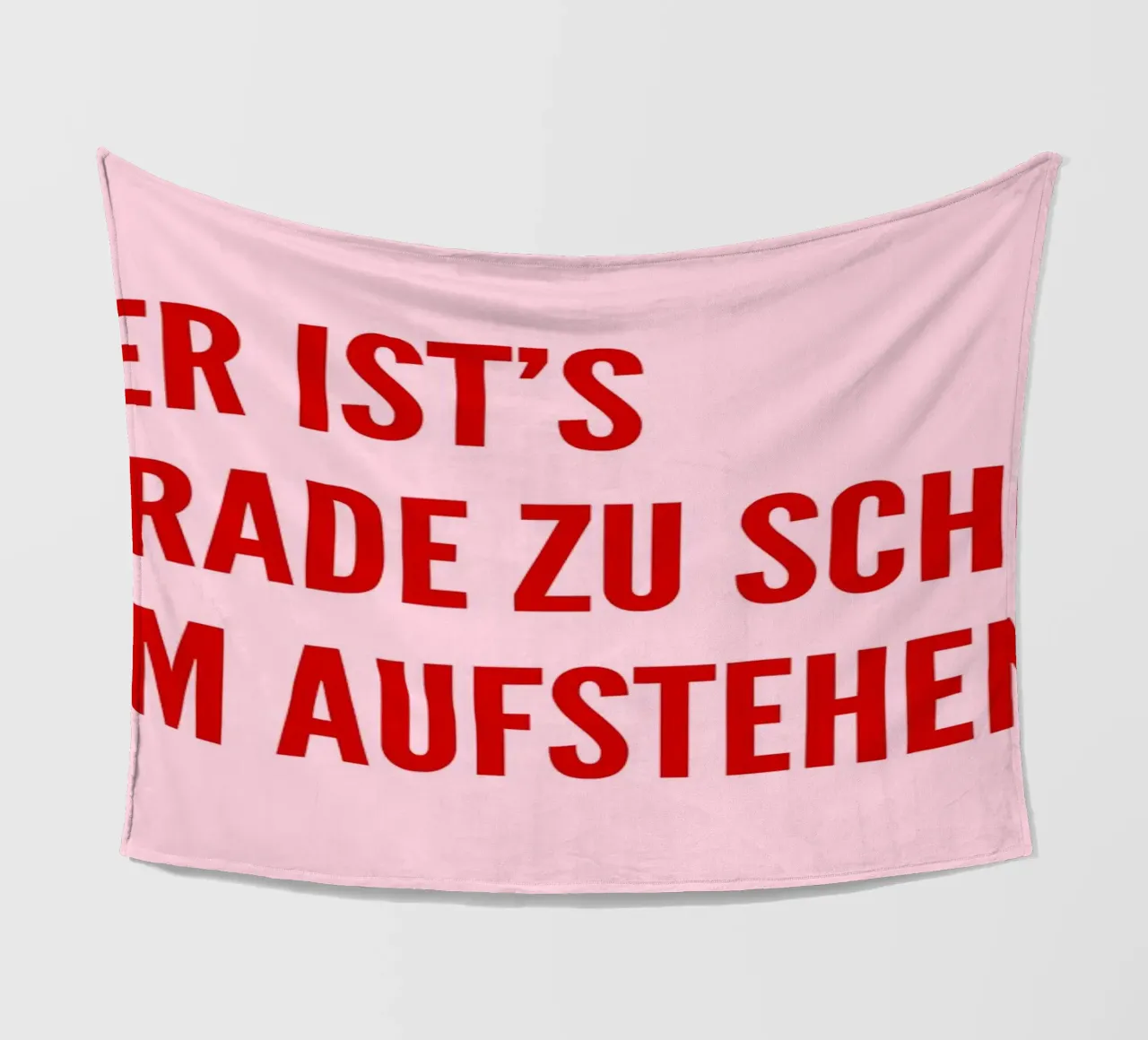 Hier ist's gerade zu schön zum aufstehen coperta in pile da DigiWunderwerk