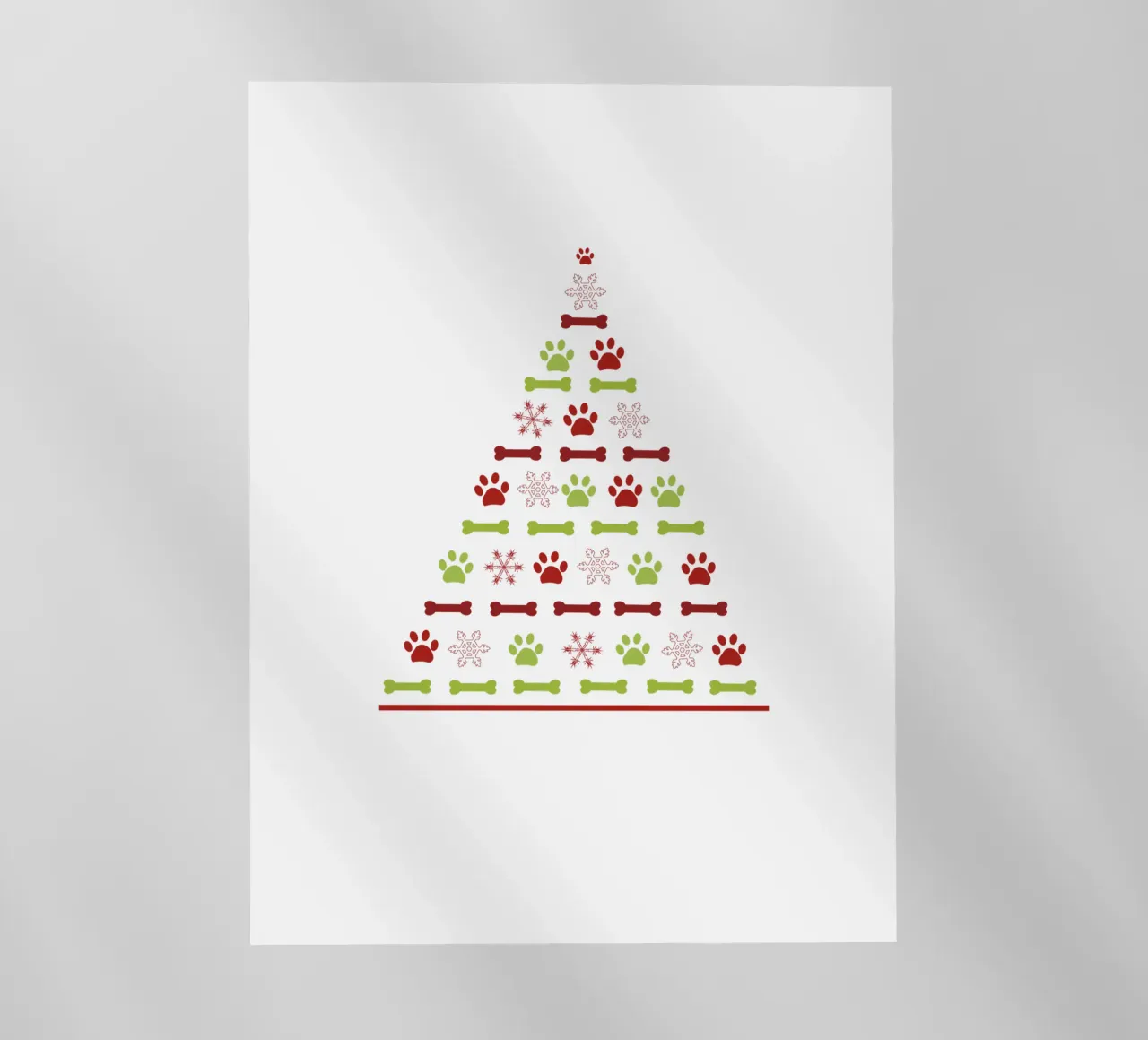 Albero di pino fatto di impronte di zampe pellicola backlit da GalerieGG