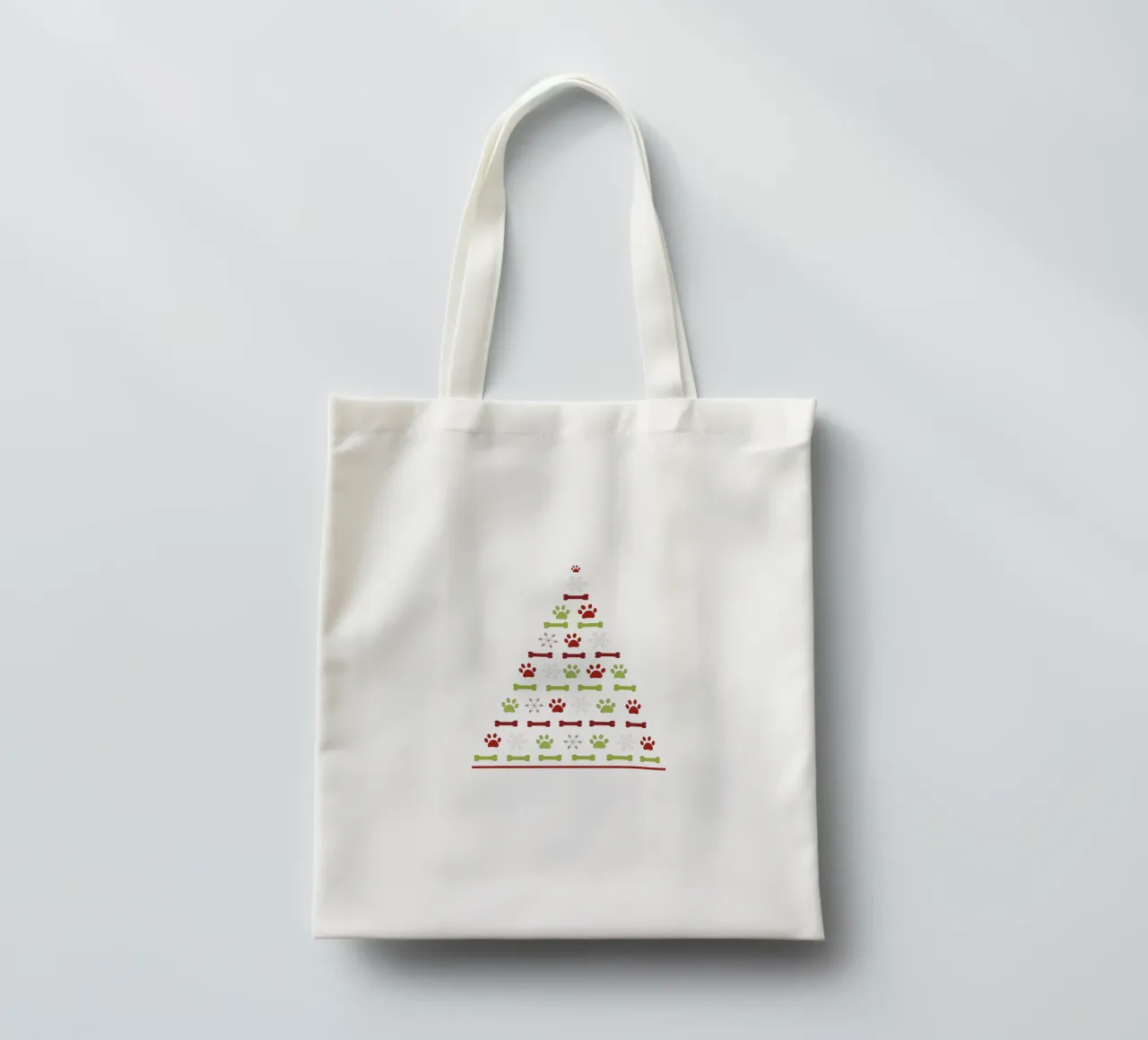 Albero di pino fatto di impronte di zampe borsa in juta da GalerieGG