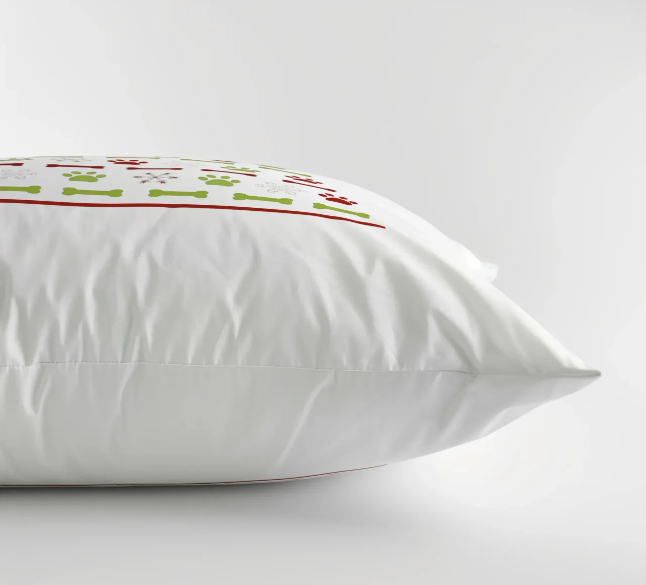 Pine tree made of paw prints decorative cushion by GalerieGG
