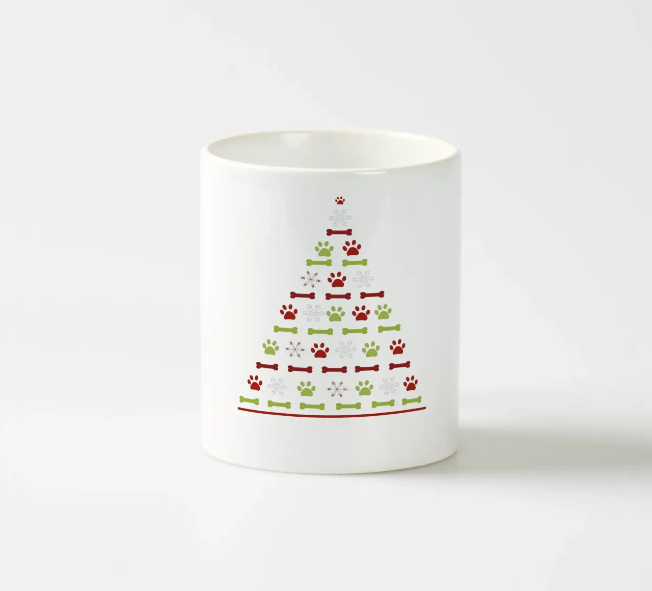 Albero di pino fatto di impronte di zampe tazza in ceramica da GalerieGG