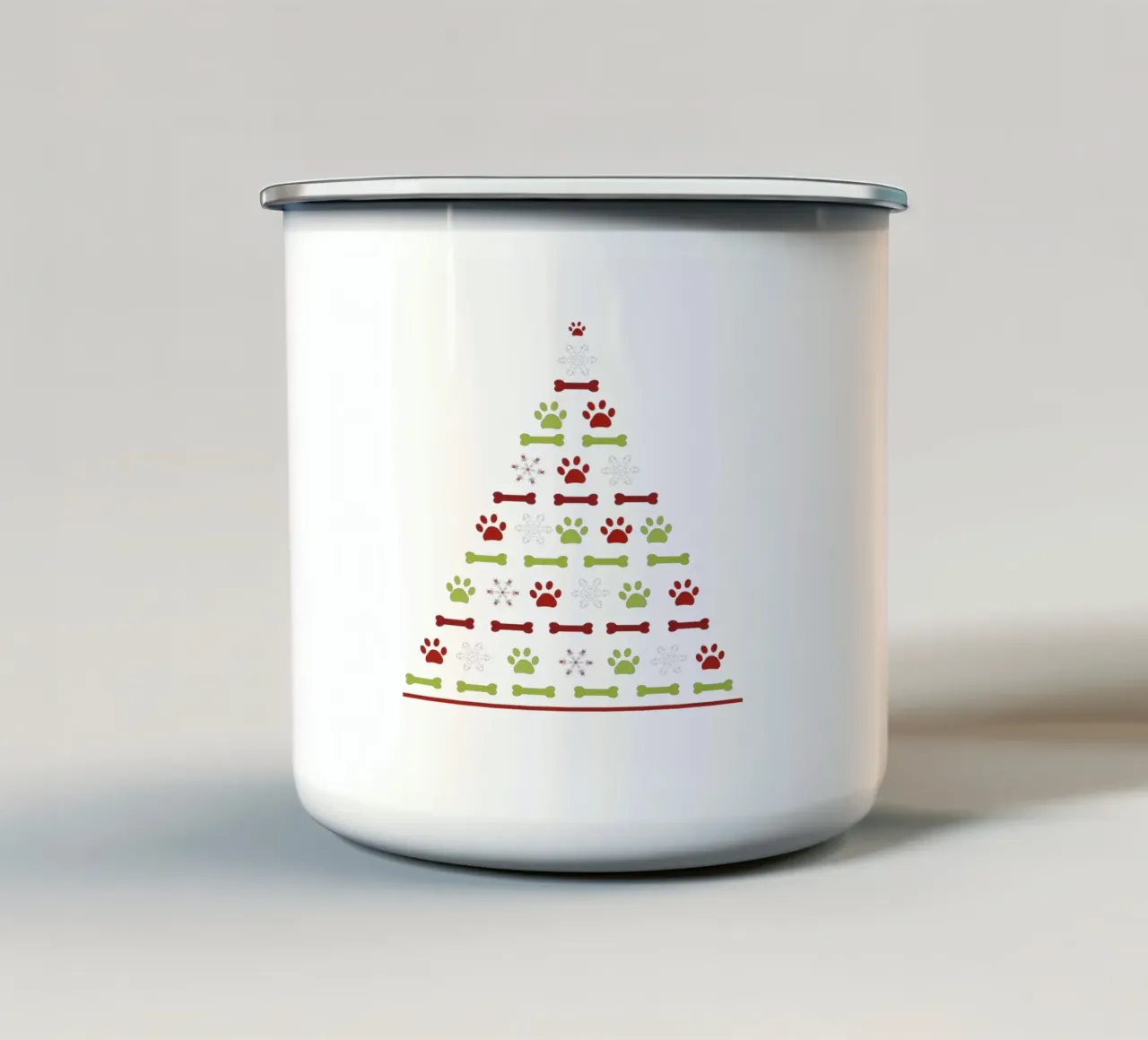 Albero di pino fatto di impronte di zampe tazza in smalto da GalerieGG