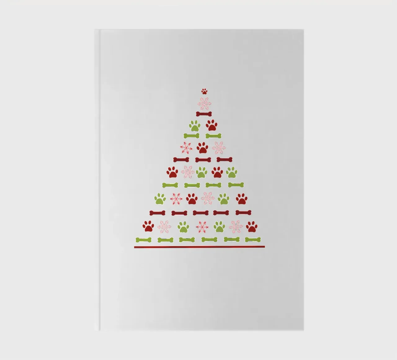 Pine tree made of paw prints notebook by GalerieGG