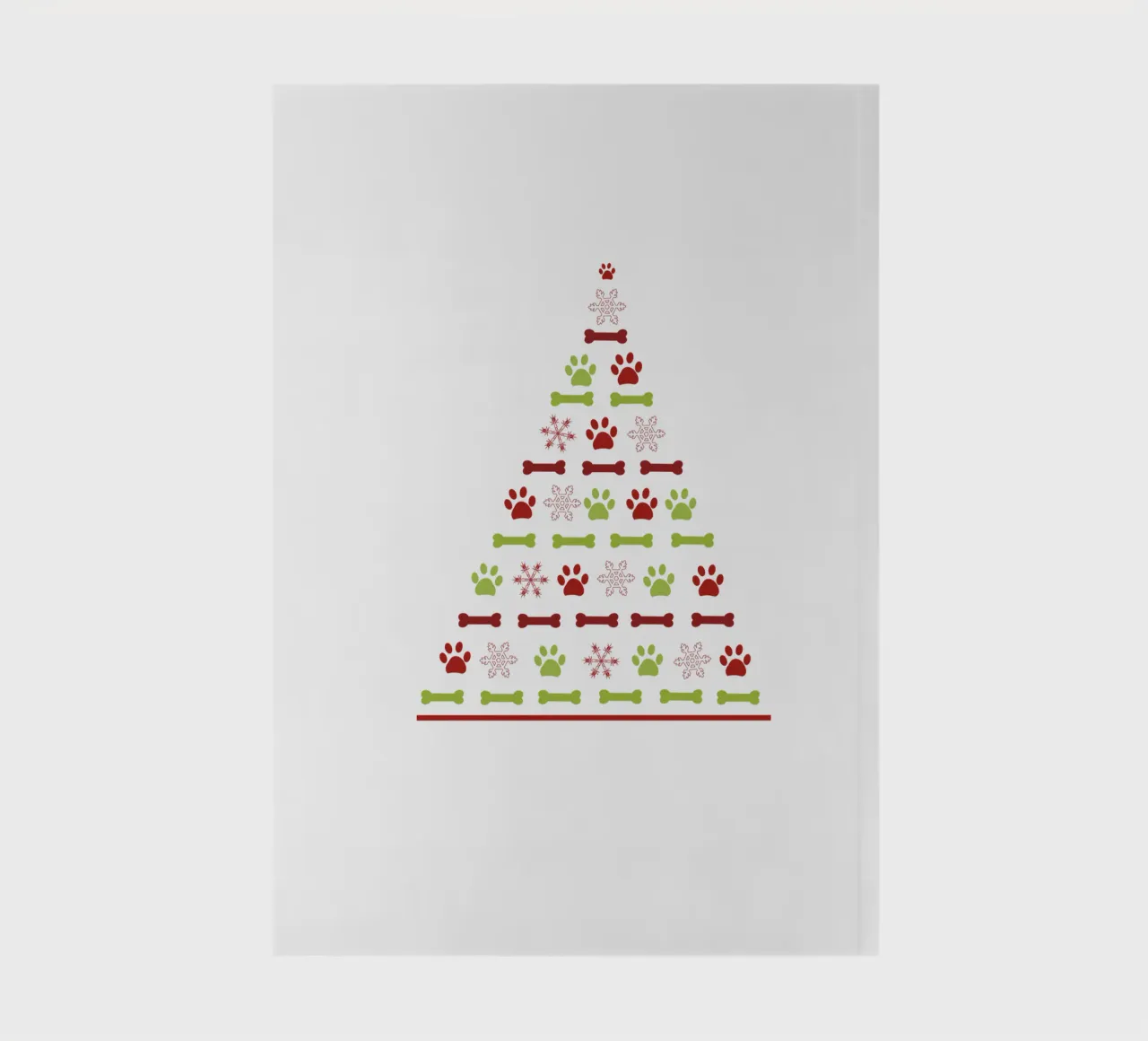 Pine tree made of paw prints notebook by GalerieGG