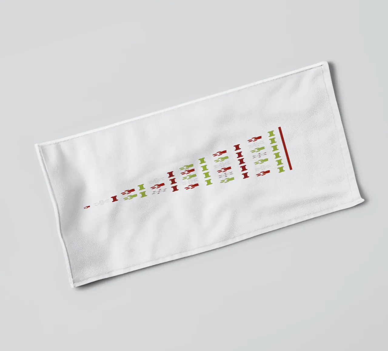 Pine tree made of paw prints towel by GalerieGG