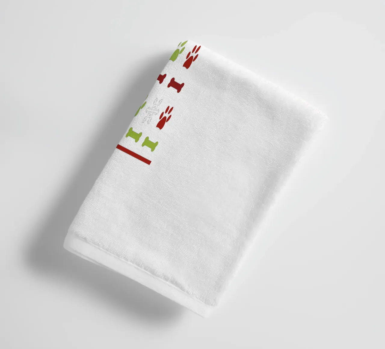 Pine tree made of paw prints towel by GalerieGG