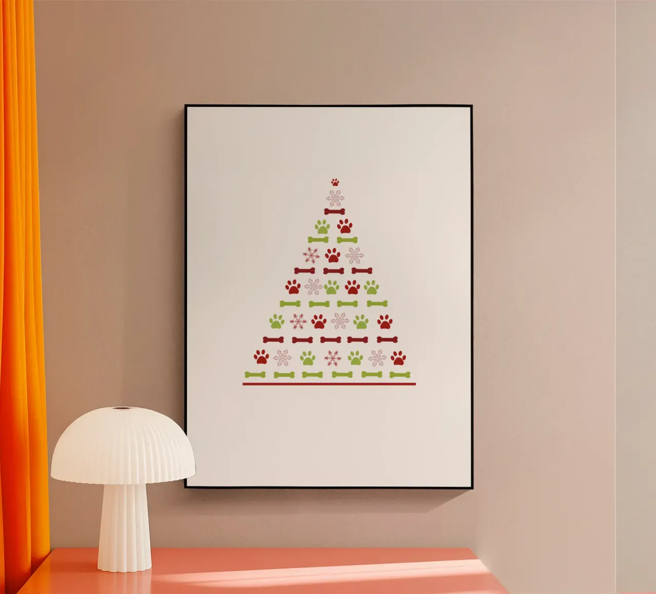 Albero di pino fatto di impronte di zampe plexiglass da GalerieGG