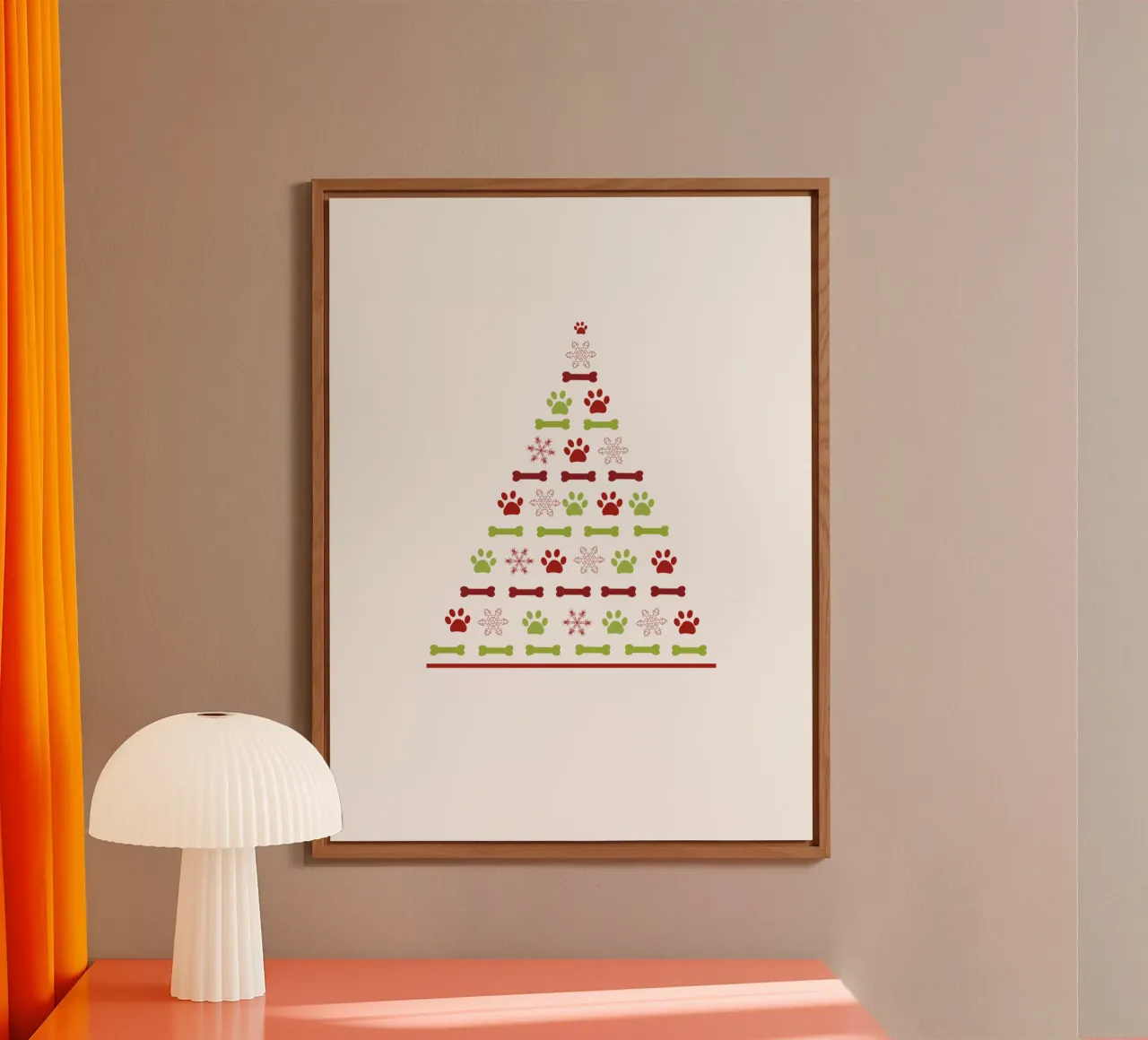 Pine tree made of paw prints alu-dibond by GalerieGG