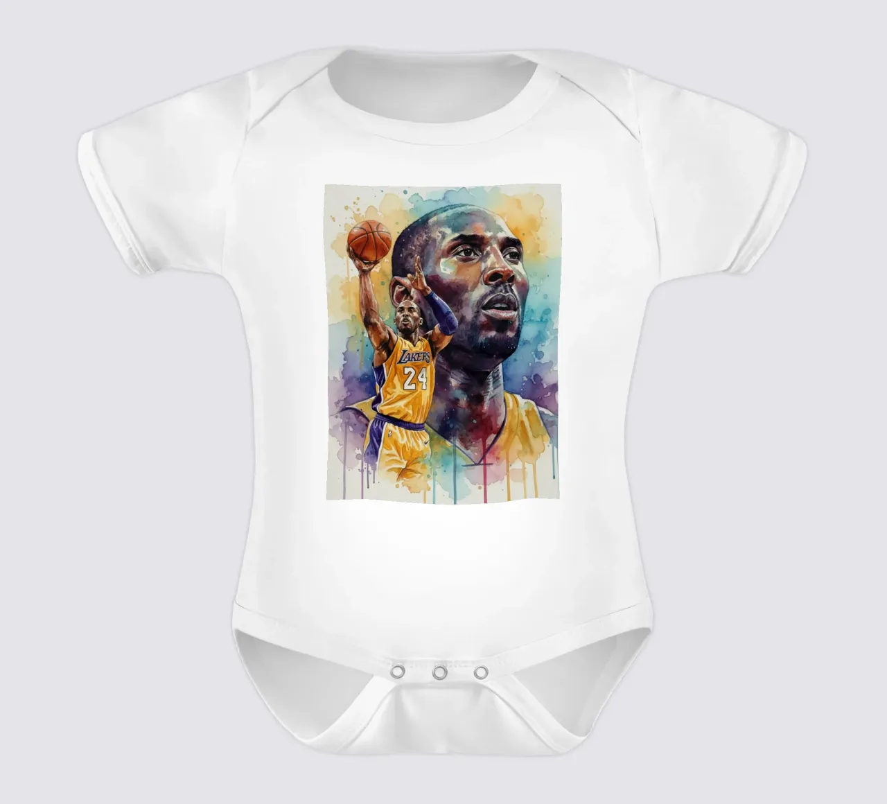 Kobe Bryant colorato body neonato maniche corte da Kalis
