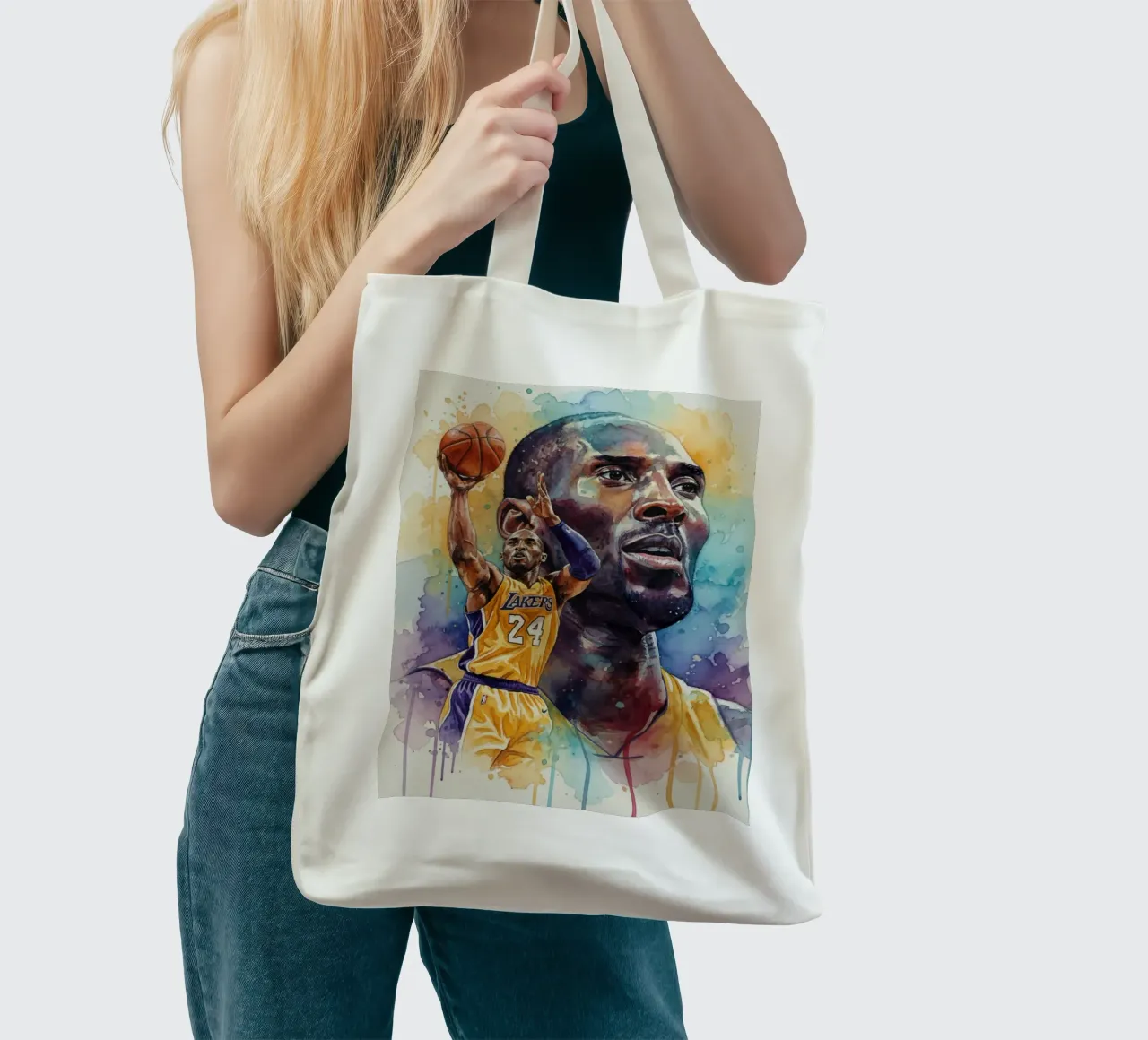 Kobe Bryant colorato borsa in juta da Kalis