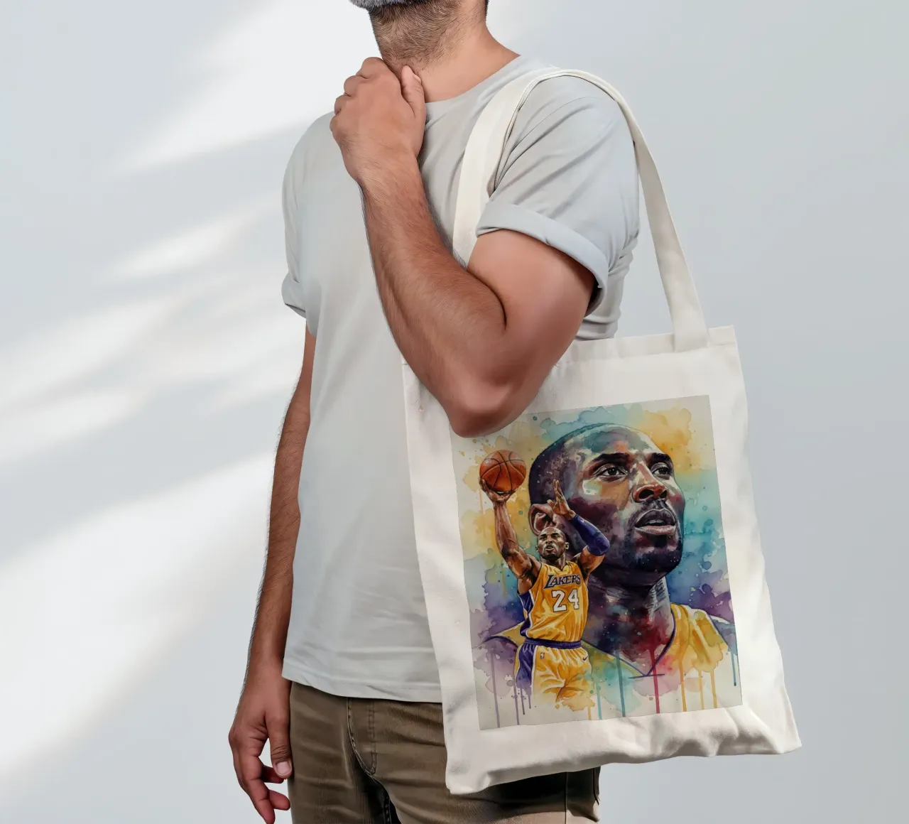 Kobe Bryant colorato borsa in juta da Kalis