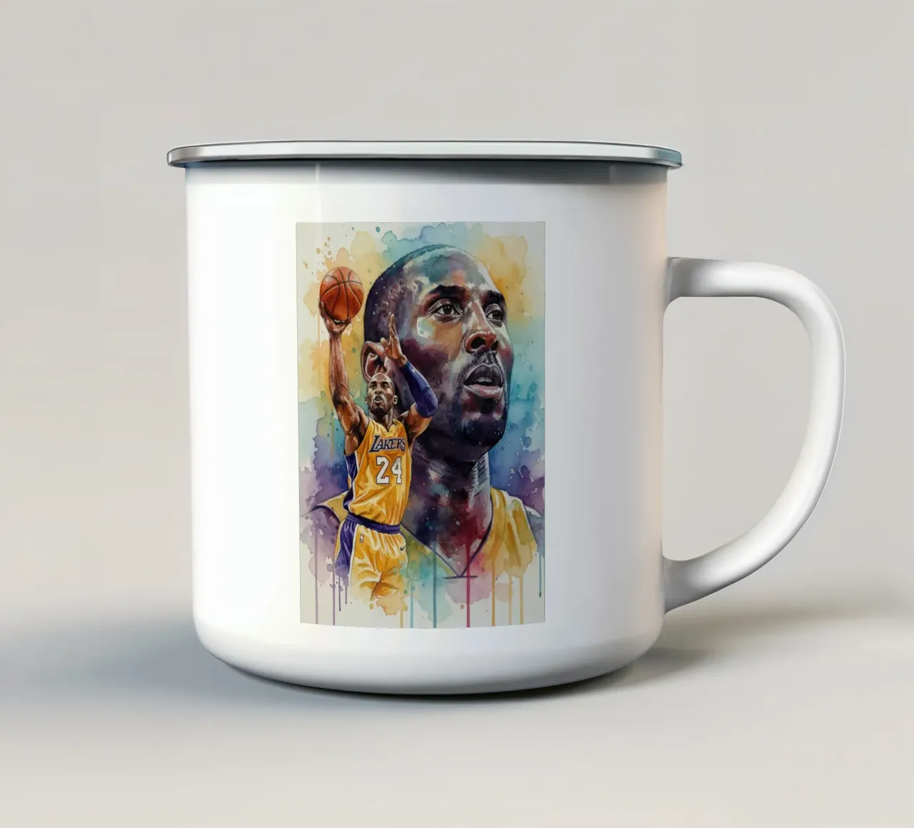 Kobe Bryant colorato tazza in smalto da Kalis