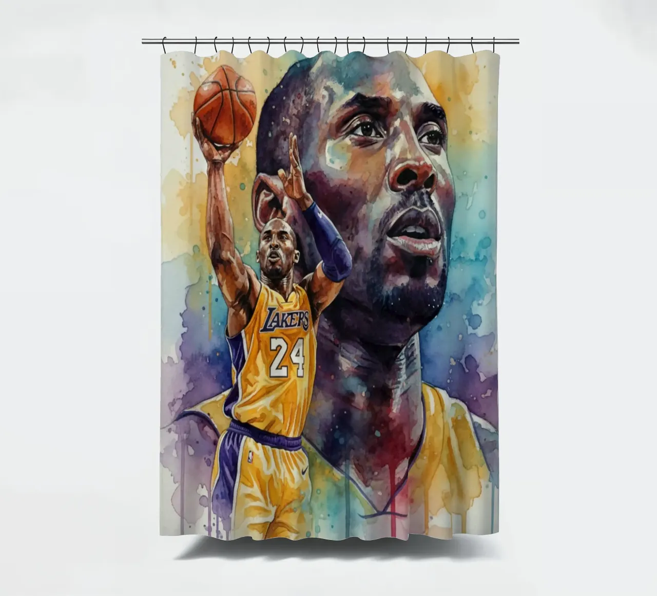 Kobe Bryant colorato tenda da doccia da Kalis