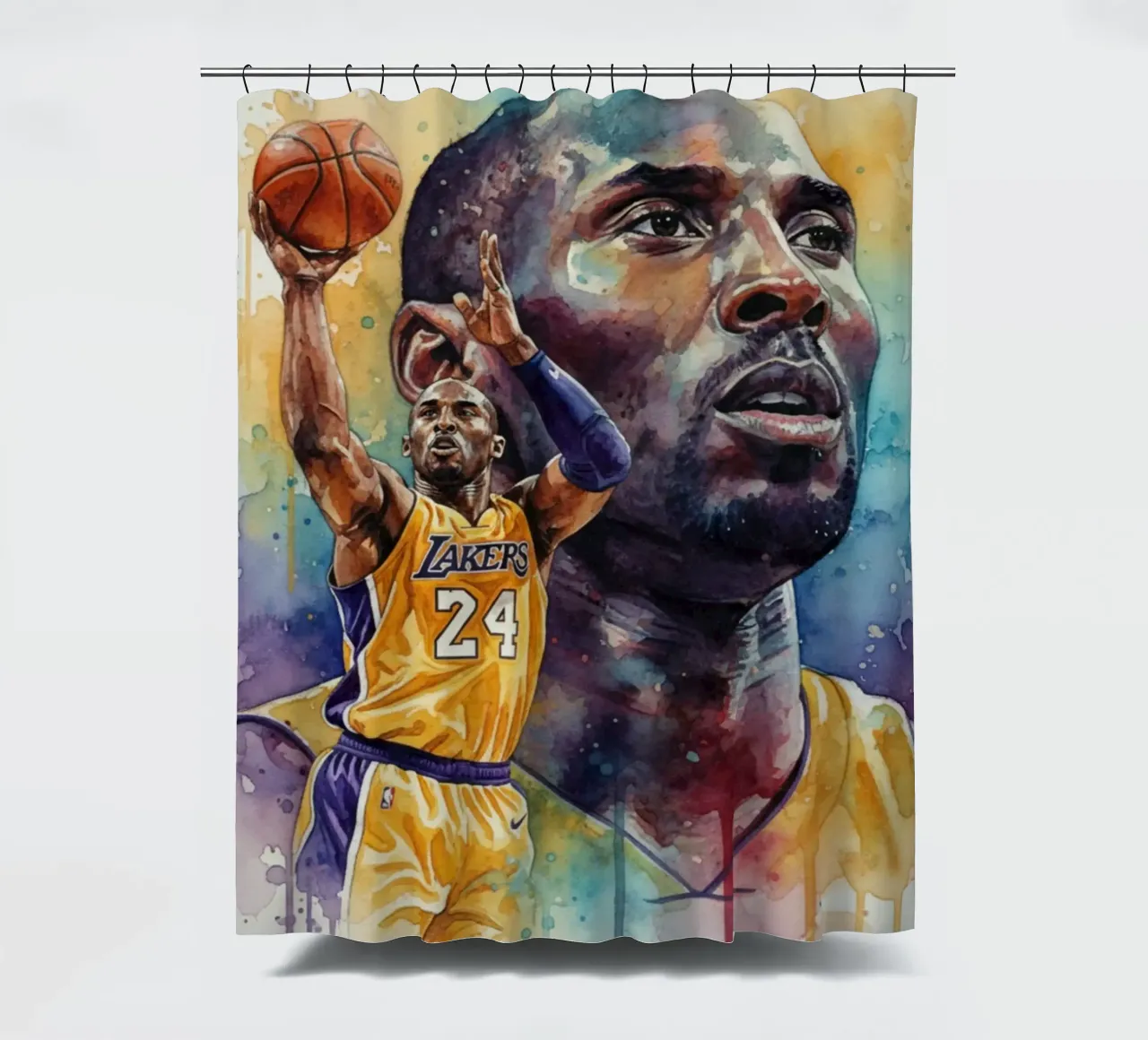 Kobe Bryant colorato tenda da doccia da Kalis