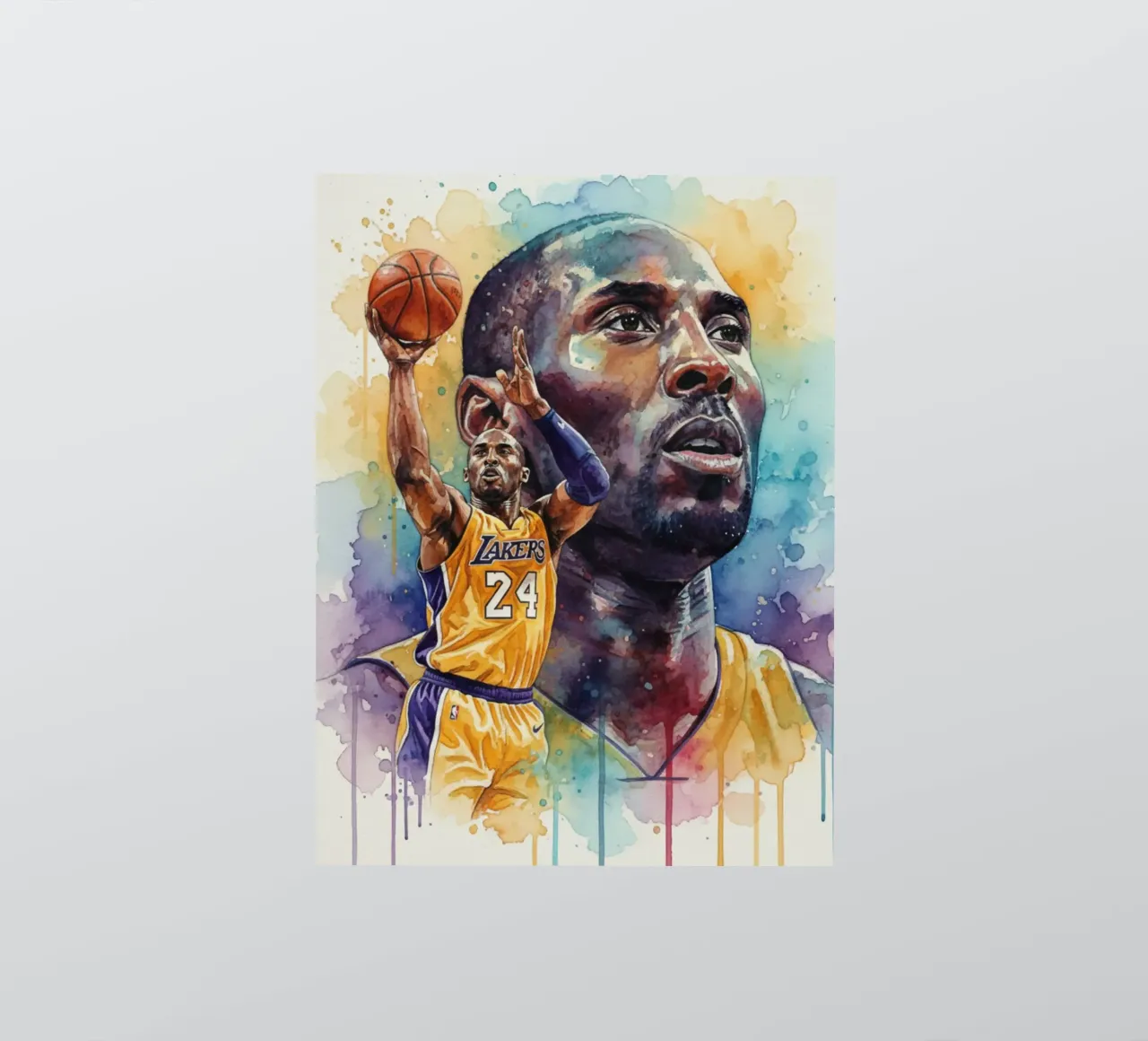 Kobe Bryant colorato adesivo da Kalis