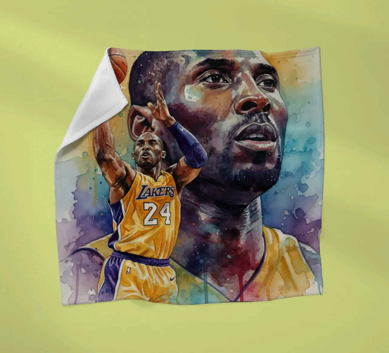 Kobe Bryant colorato coperta in pile da Kalis