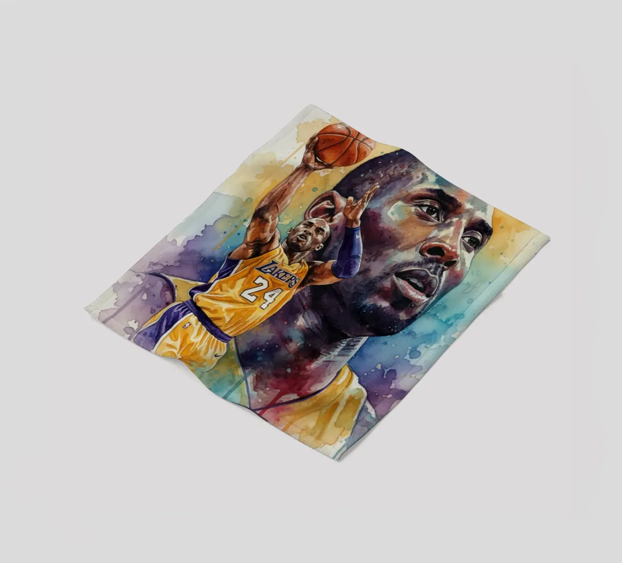 Kobe Bryant colorato coperta in pile da Kalis