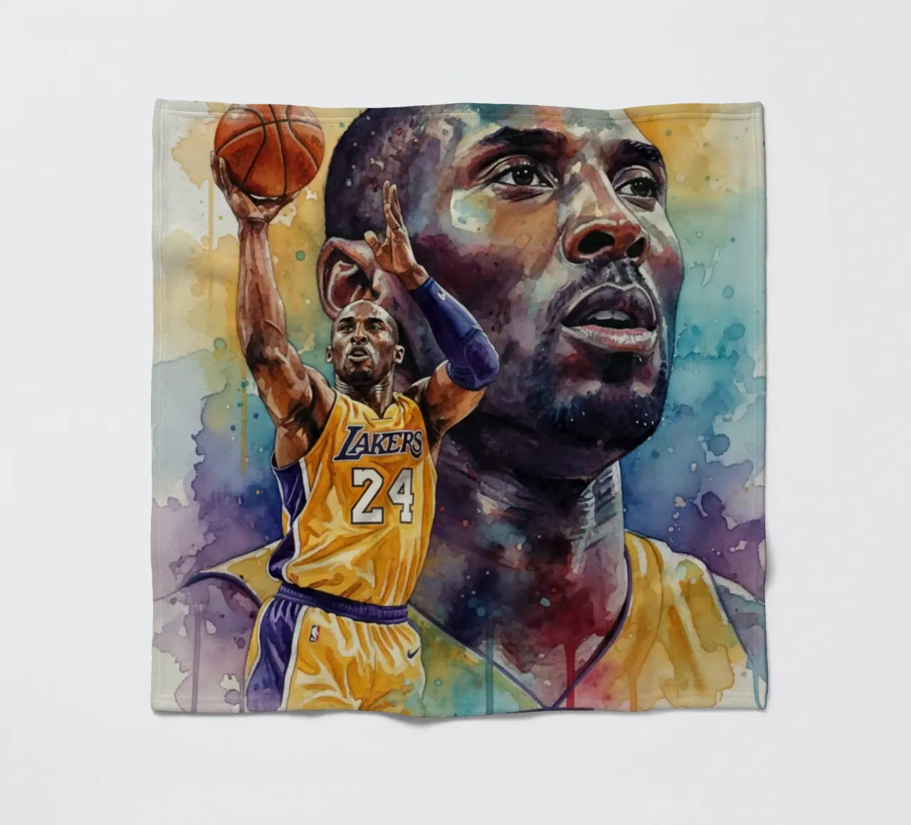 Kobe Bryant colorato coperta in pile da Kalis