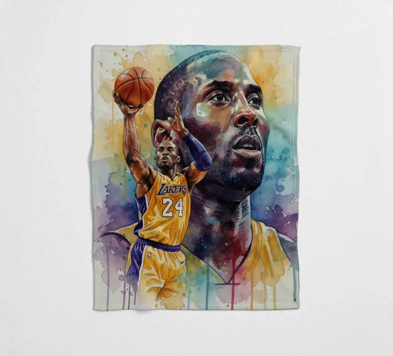 Kobe Bryant colorato coperta in pile da Kalis
