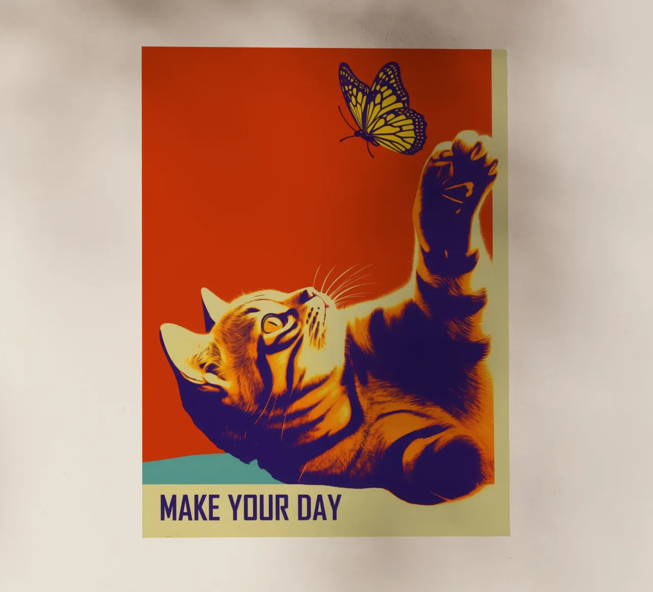 Make Your Day | Gatto e farfalla in stile retrò pellicola backlit da Autofocus