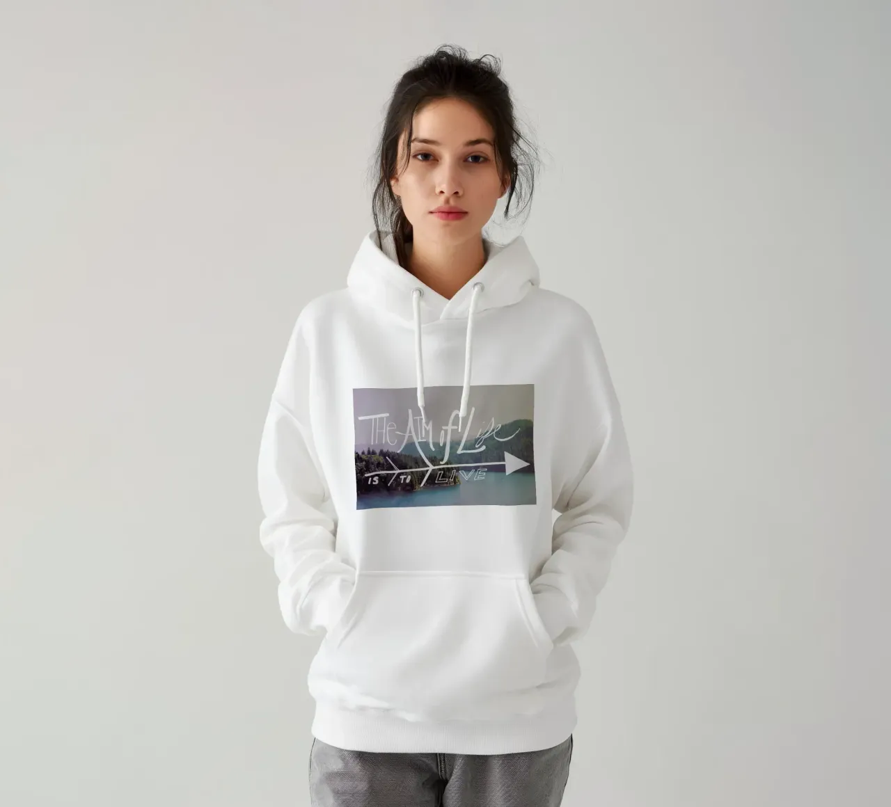 The Aim of Life felpa con cappuccio da Leah Flores