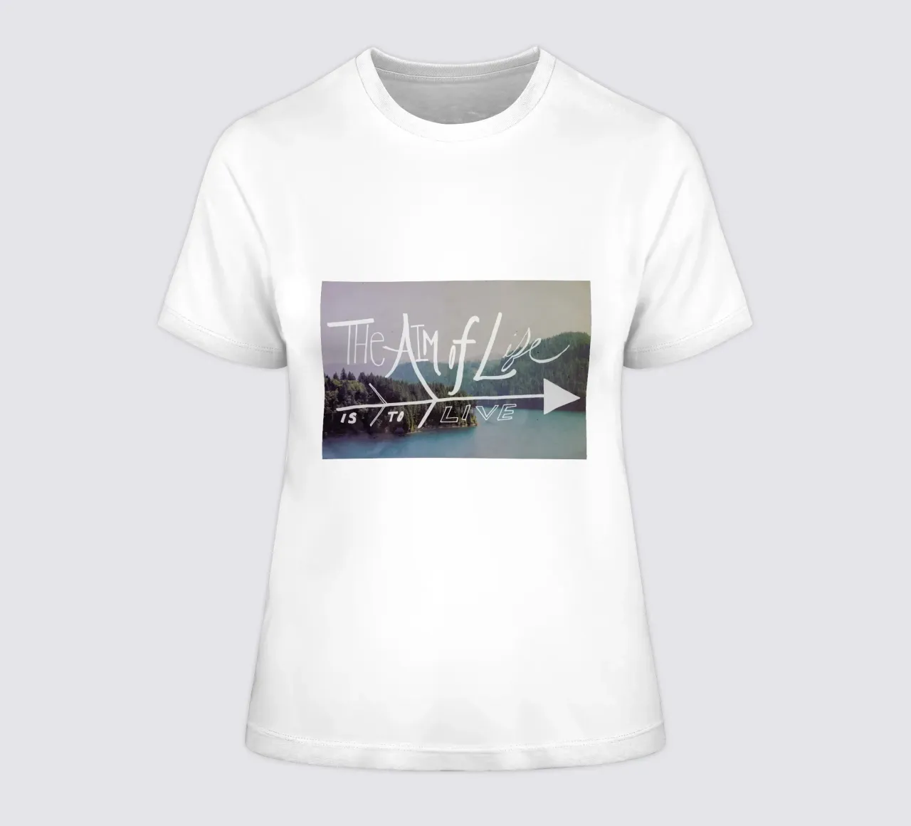 The Aim of Life women's fitted t-shirt by Leah Flores