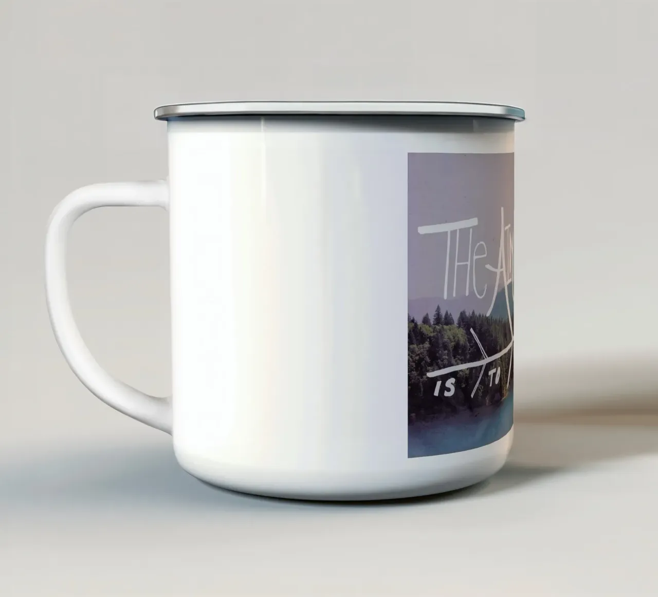 The Aim of Life tazza in smalto da Leah Flores