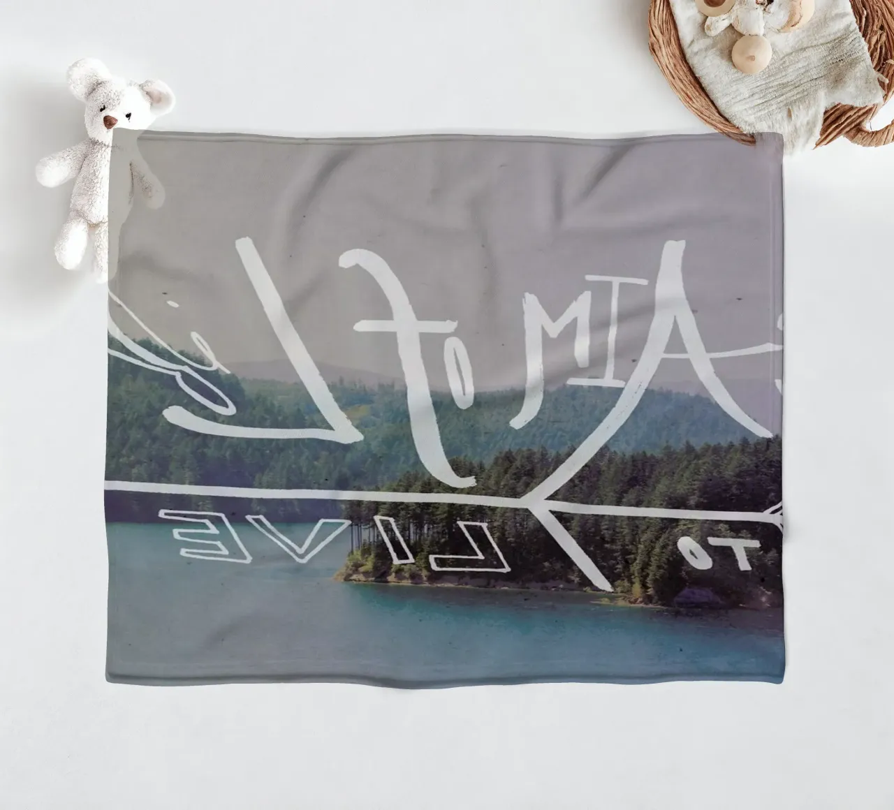 The Aim of Life fleece blanket by Leah Flores